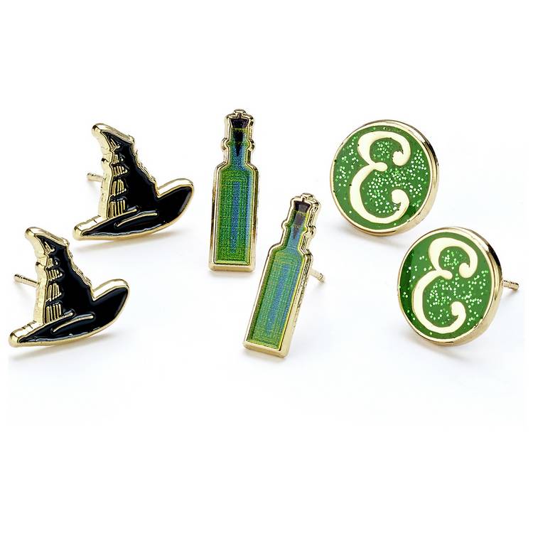 Wicked Elphaba stud earrings set (British brand)