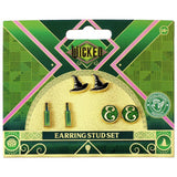 Wicked Elphaba stud earrings set (British brand)