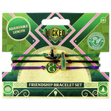 Wicked Elphaba friendship bracelet set with charms, adjustable cord, imported from the UK
