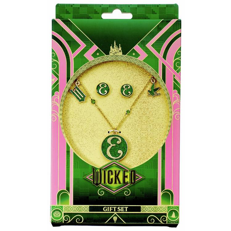 Wicked Elphaba jewellery set necklace and earrings, imported from the UK