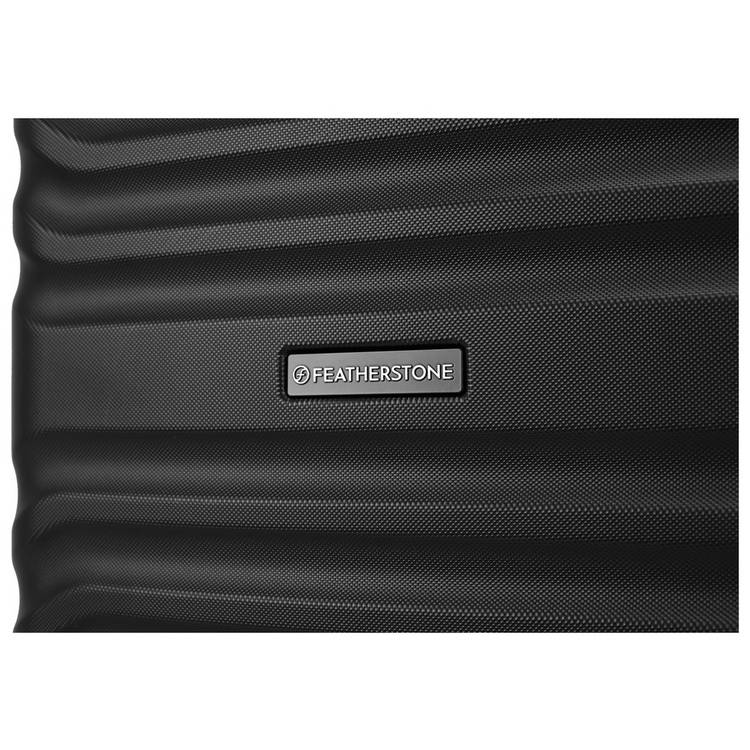 Featherstone 4-wheel hard cabin suitcase black (British brand)