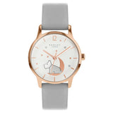 Radley watch bracelet set grey leather strap, imported from the UK