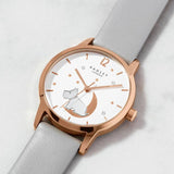 Radley watch bracelet set grey leather strap, imported from the UK