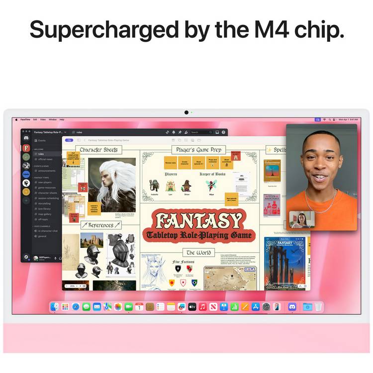 Apple iMac 2024 24in M4 Pink desktop computer - British product