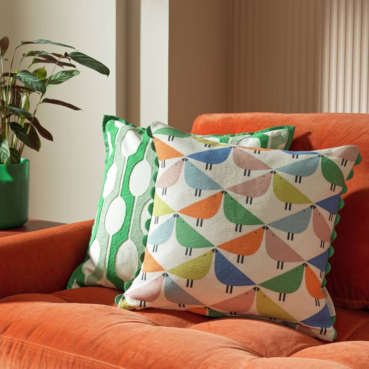 Habitat Scion Lintu cushion green 43x43cm (British brand)