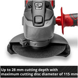 Einhell cordless angle grinder 115mm, imported from the UK