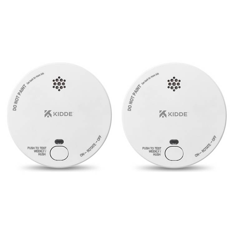 Kidde smoke alarm twin pack with optical sensor, imported from the UK