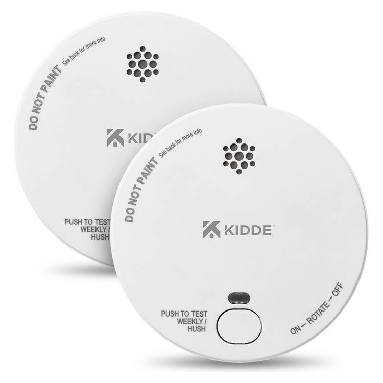 Kidde smoke alarm twin pack with optical sensor, imported from the UK
