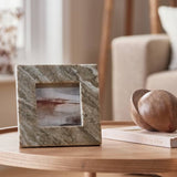 Habitat natural marble picture frame 4x4 inch, imported from the UK