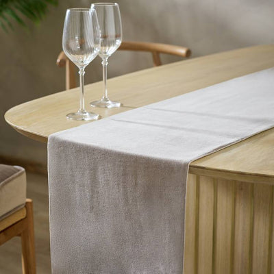 Argos Habitat Cotton Velvet Mix Reversible Table Runner Grey- Buy online at McGrocer