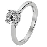 Revere sterling silver cubic zirconia engagement ring, imported from the UK