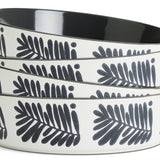 Habitat stoneware pasta bowls 4 piece leaf pattern 22cm - British product