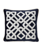Yves Delorme Entrelac Marine cushion cover 45cm, UK version