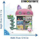 Star Cutouts Gabby's Dollhouse cardboard cutout, imported from the UK