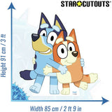 Star Cutouts Bluey and Bingo cardboard cutout life-size, imported from the UK