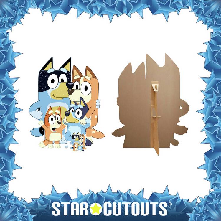 Bluey Heeler Family cardboard cutout - British product