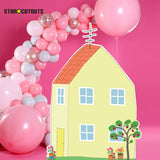 Star Cutouts Peppa Pig house and apple tree cardboard cutout, imported from the UK