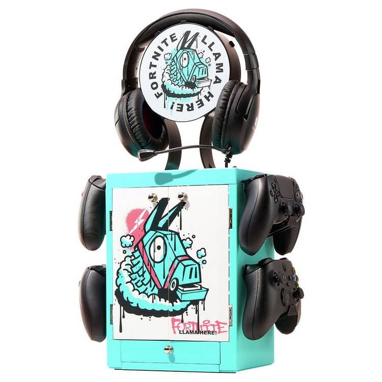 Numskull Fortnite Llama Gaming Locker with headphone holder (British brand)