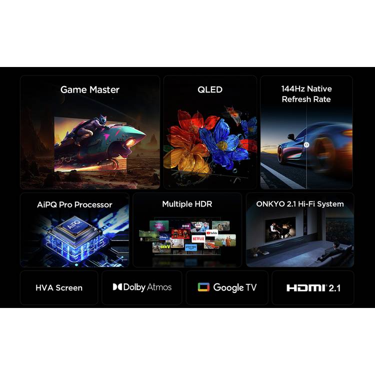 TCL Smart 4K QLED TV 55P8K-UK 55 inch - British product