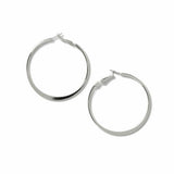 Argos Freedom Silver Knife Edge Hoop Earrings 40mm Drop- Buy online at McGrocer
