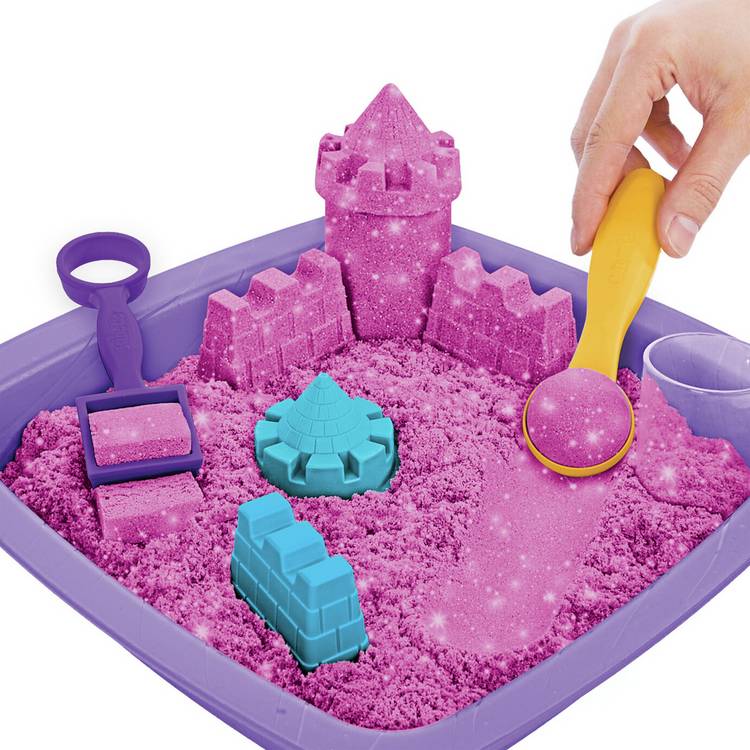 Kinetic Sand Shimmer Sparkle Sandcastle Set 453g (British brand)