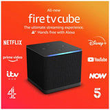Amazon Fire TV Cube media player with Alexa, imported from the UK