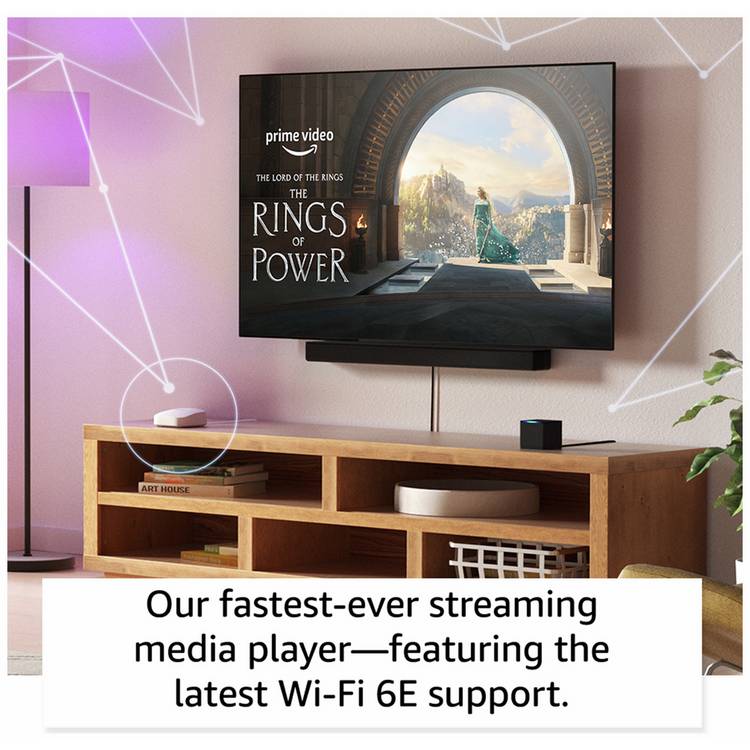 Amazon Fire TV Cube media player with Alexa, imported from the UK