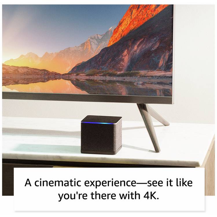 Amazon Fire TV Cube media player with Alexa, imported from the UK