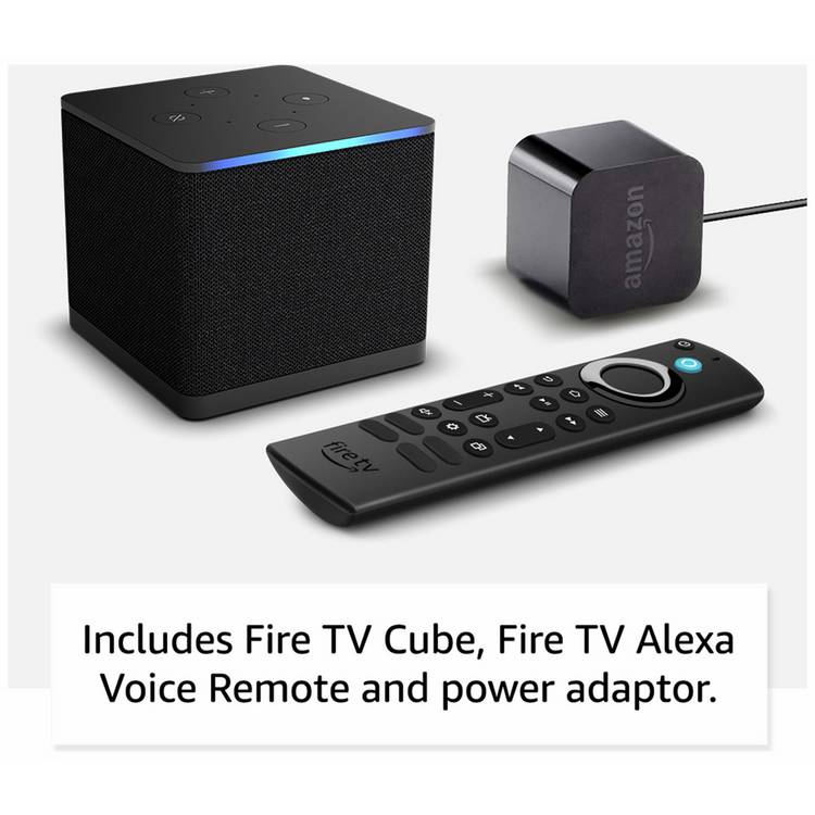Amazon Fire TV Cube media player with Alexa, imported from the UK