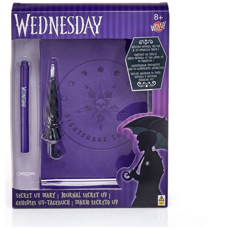 Wednesday secret diary with invisible ink pen A5, UK version