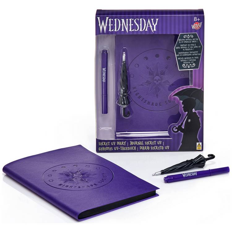 Wednesday secret diary with invisible ink pen A5, UK version