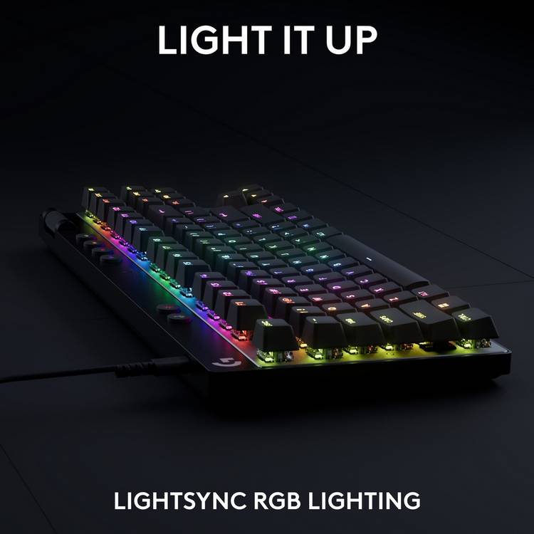 Logitech Pro X TKL RAPID wired gaming keyboard (British brand)