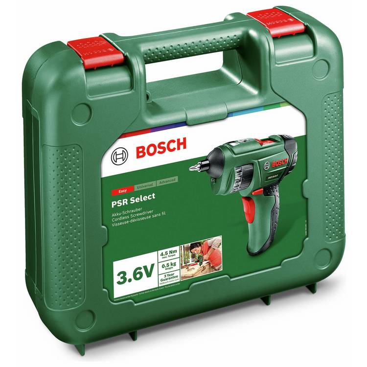 Bosch PSR Select cordless screwdriver 3.6V - British product