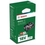 Bosch 2.5Ah 18V battery pack, imported from the UK