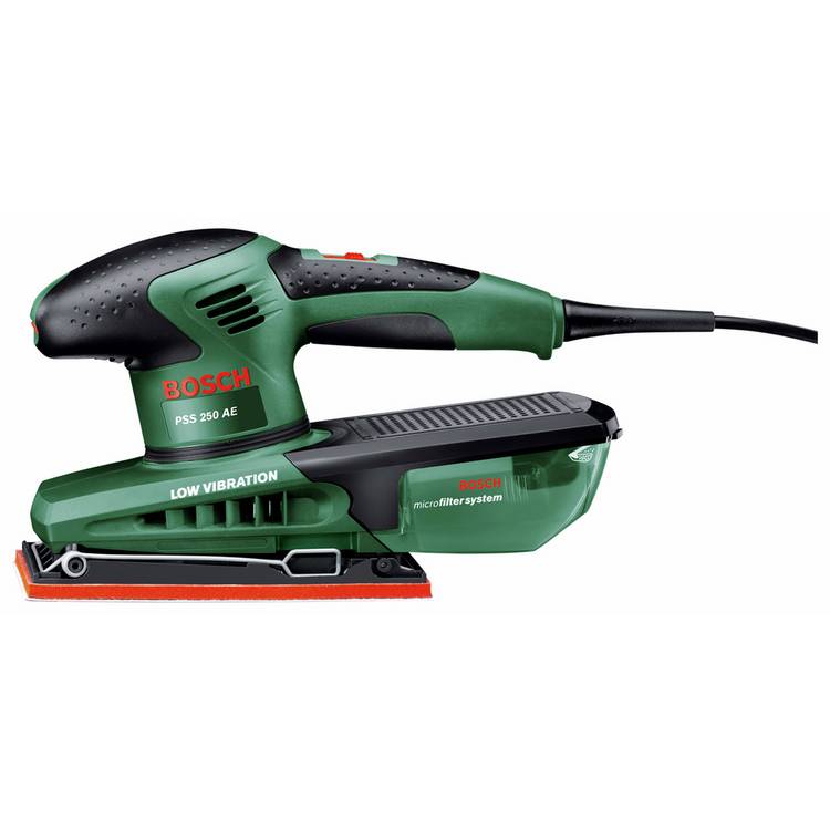 Bosch PSS 250 AE corded orbital sander, UK version