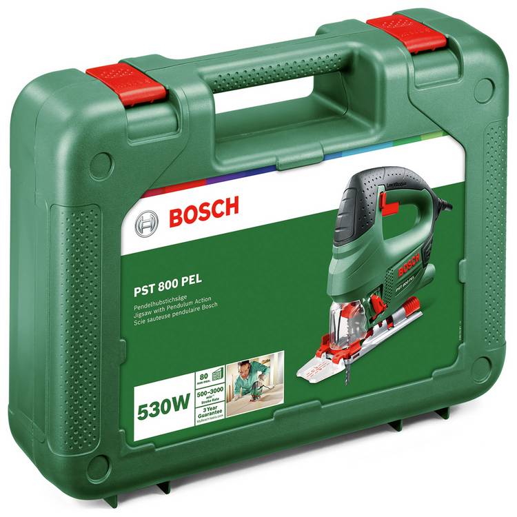 Bosch PST 800 PEL corded compact jigsaw 530W, UK version