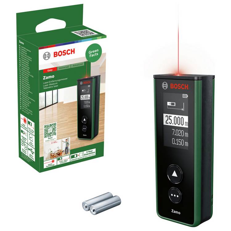 Bosch Zamo laser distance measure 25m - British product