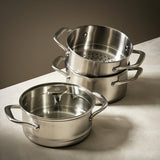 Habitat 3-tier brushed stainless steel steamer, UK version