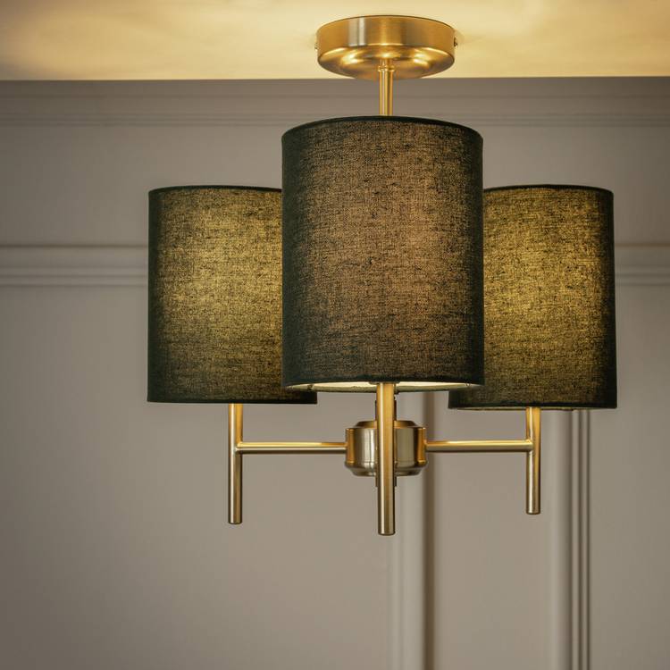 Argos Home green candelabra ceiling light 3 light (British brand)