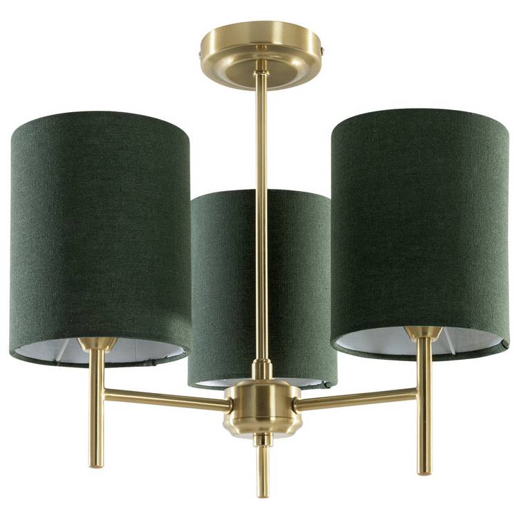 Argos Home green candelabra ceiling light 3 light (British brand)