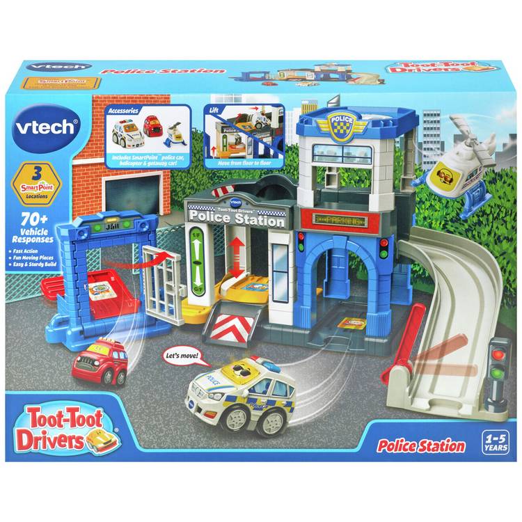 Vtech Toot Toot Police Station interactive toy playset (British brand)