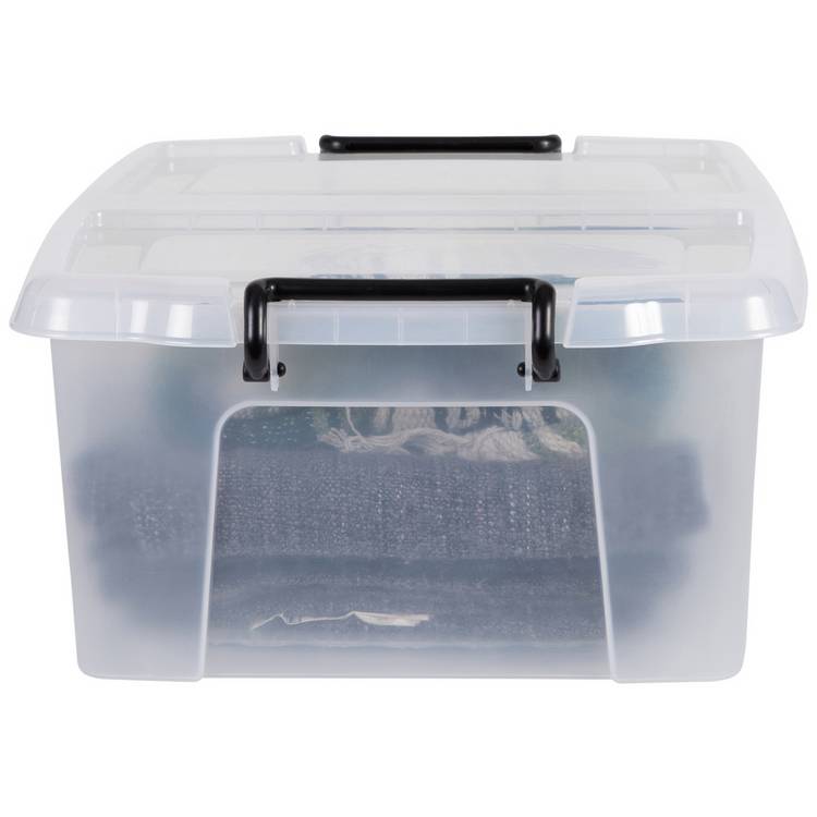 Strata Smart 24L clear storage box, UK version