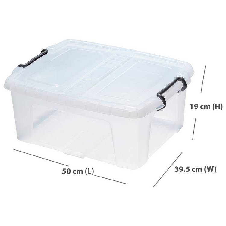 Strata Smart 24L clear storage box, UK version