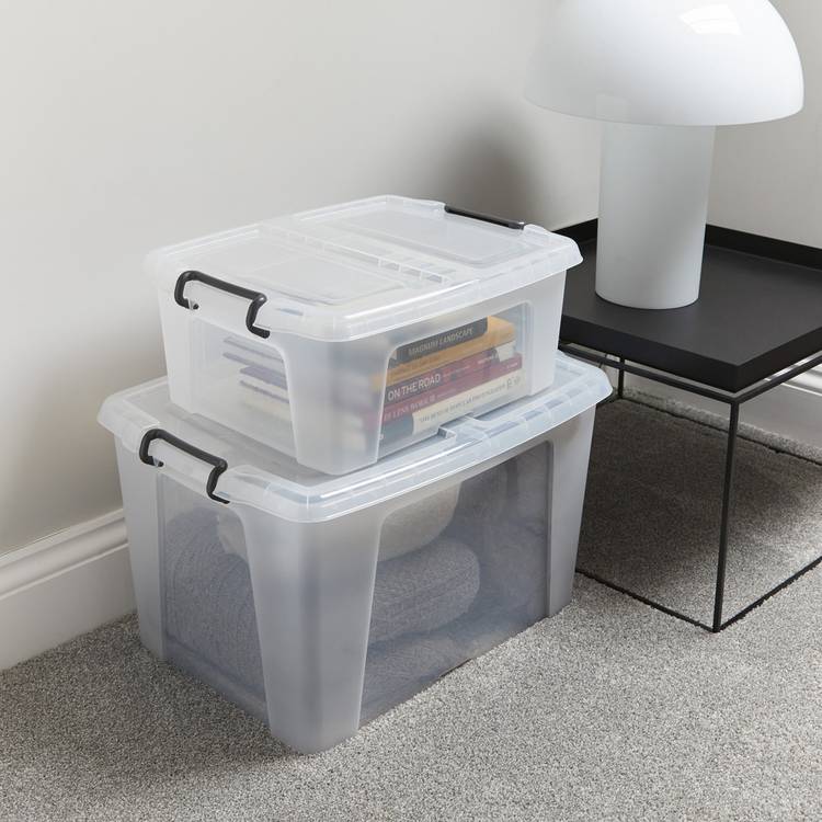 Strata Smart 24L clear storage box, UK version