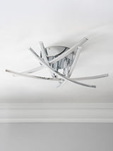 Next Chrome Amari 5 Arm Flush Ceiling Light- Buy online at McGrocer