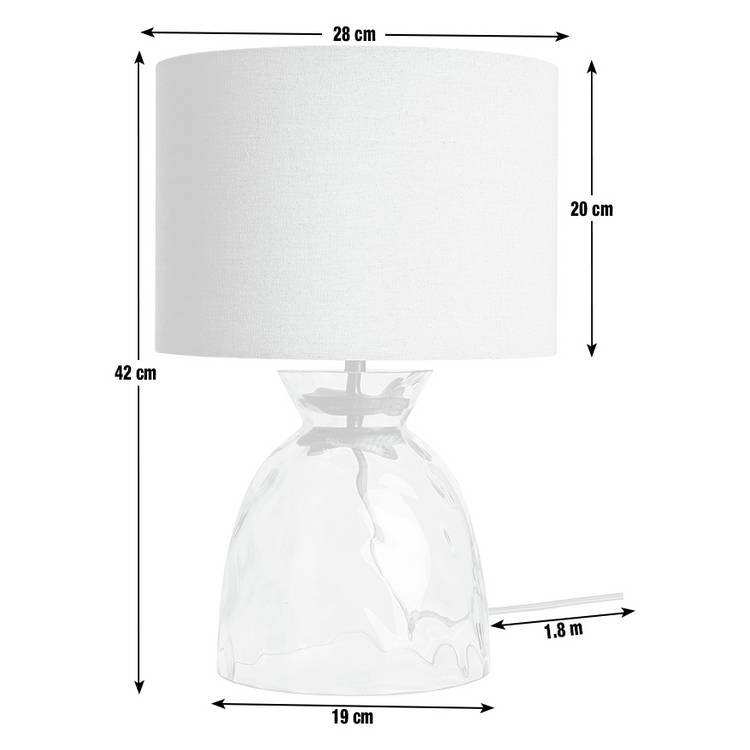 Habitat Vanern Dimple table lamp 42cm - British product