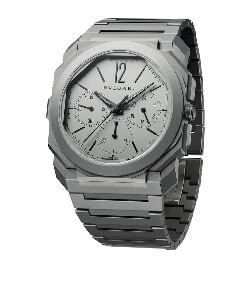 Bvlgari Octo Finissimo automatic chronograph watch 42mm titanium - British product