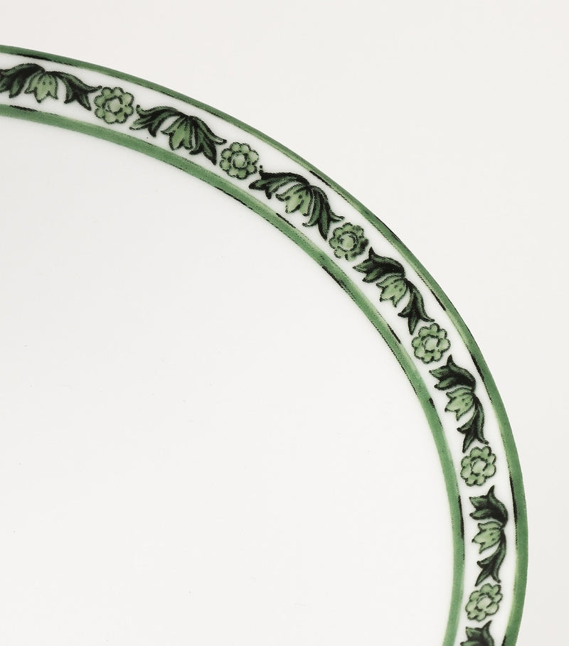 Dolce&Gabbana Casa soup plate set in Verde Maiolica porcelain, 20cm diameter - British product