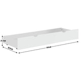 Argos Home under bed drawer single white, imported from the UK