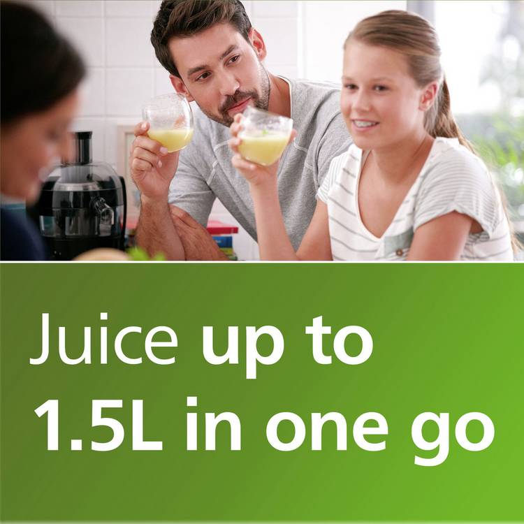 Philips compact juicer black with 1.5 litre capacity - British product